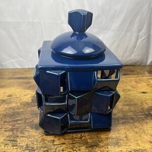 Porch & Den Blue Decorative Jar | Modern Home Decor Accent